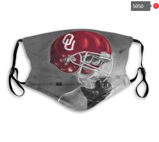 NCAA Oklahoma Sooners #5 Dust mask with filter->ncaa dust mask->Sports Accessory